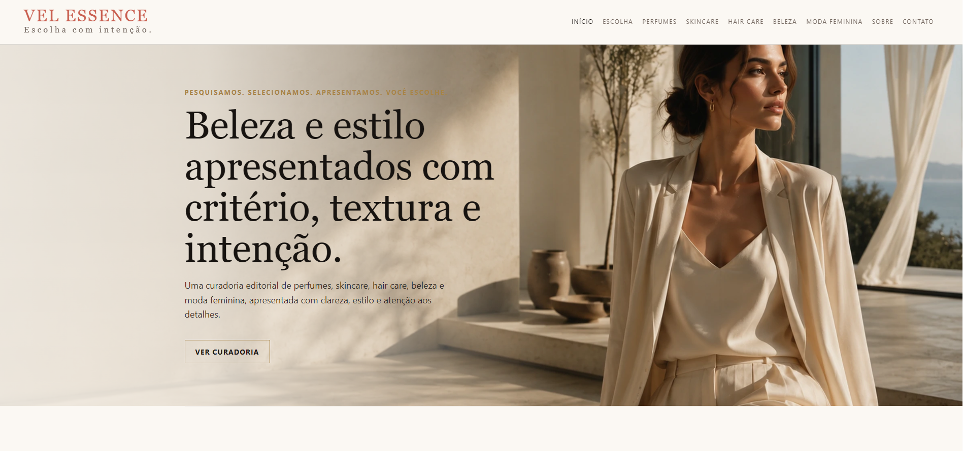 Vel Essence: curadoria editorial de beleza e moda feminina
